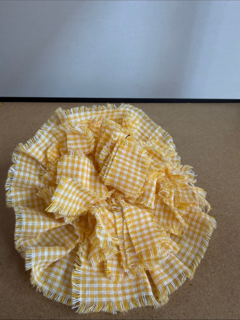 GAP Yellow Gingham Fabric Flower Brooch (buy 2 brooches get 3rd free)